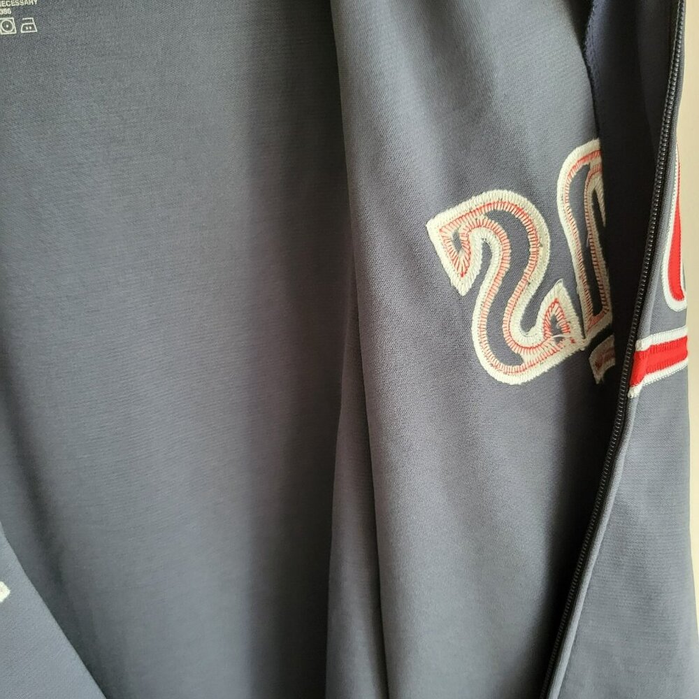 MLB Stitches Minnesota Twins Lightweight Zip Up Jacket XL Gray/Blue Embroidered - Picture 6 of 8